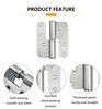 Stainless Steel L Shape Lift Off Hinge Removable Radius Butt Hinge For Door Hardware Replacement Accessories