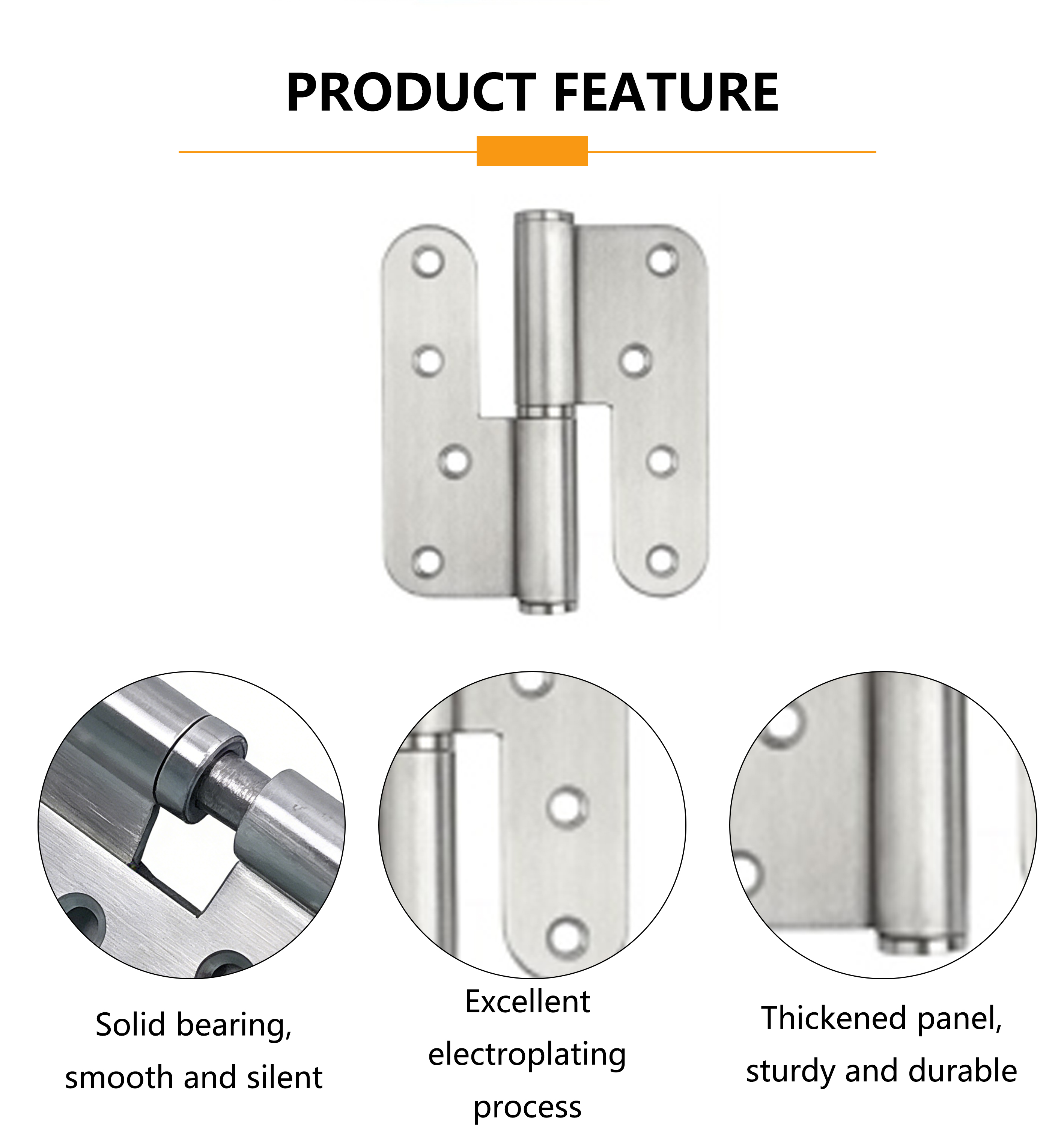 Stainless Steel L Shape Lift Off Hinge Removable Radius Butt Hinge For Door Hardware Replacement Accessories