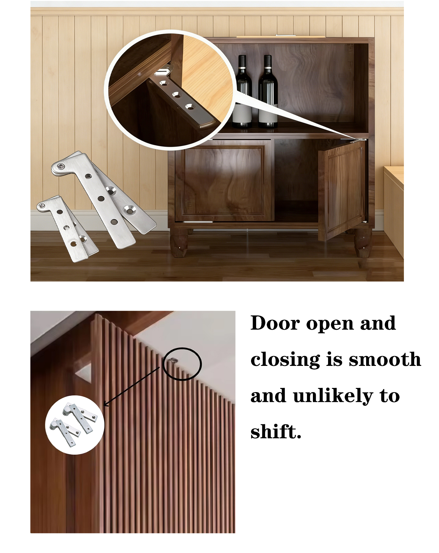 Heavy Duty Pivot Hinge 360 Degree Rotating Design For Wooden Swinging Door Hardware