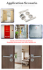 LH1004 Stainless Steel T-bar Lever on Round Rose Door Handle