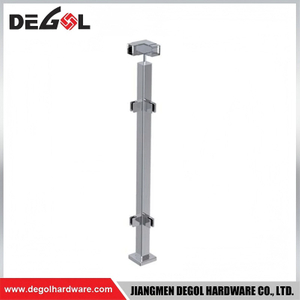 Square Glass Balustrade Post Matte Finish Stylish For Villa Terrace Railing Decoration