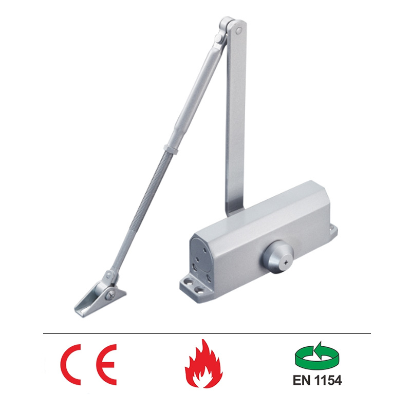 DCL1012 CE Certification Safety Hydraulic Adjustable Gas Struts Door Closer Overhead Hidden Spring Automatic Door Closer