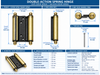 DH1035 Double Action Brass Finish Café Door Hinge for Saloon Doors, Restaurant Swing Doors and Kitchen Entrances