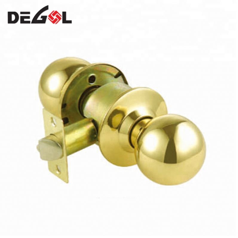 Top quality double sided high security cylindrical entrance round knobs