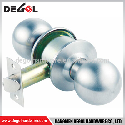 Stainless steel bathroom easy to install cylindrical door knob lock