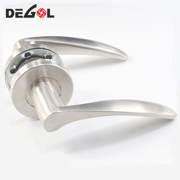Custom stainless steel tube lever apartment building material door handle