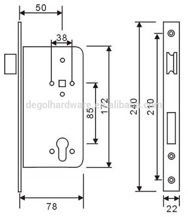 60mm Single Deadbolt Door Lock Body