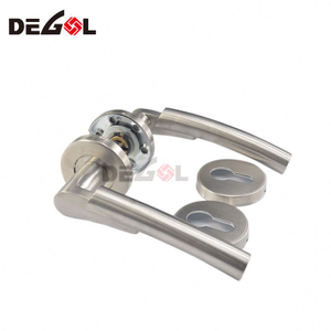 New design double sided stainless steel solid lever project door handles
