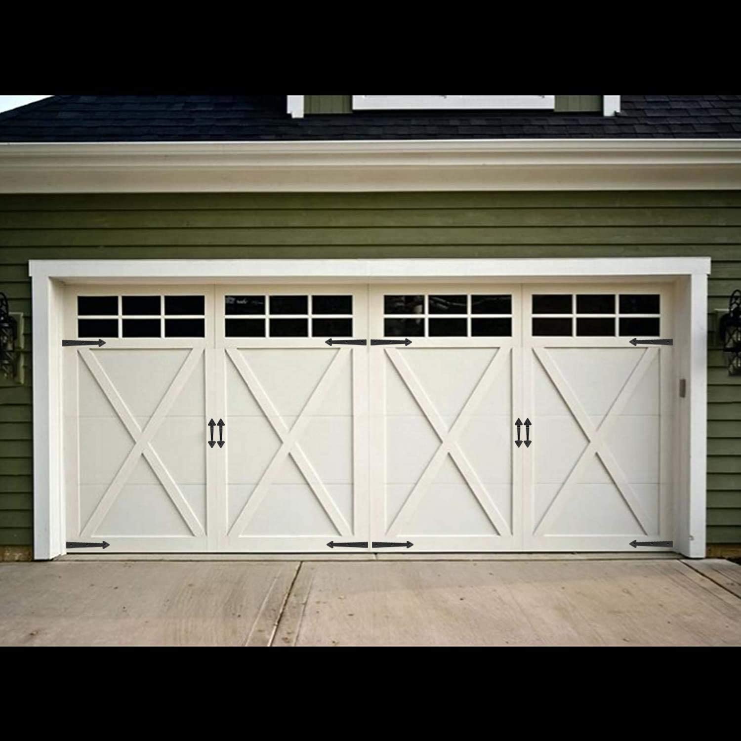 Magnetic Decorative Garage Door Hinges Handles Hardware Kit