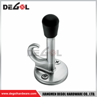 Floor mount promotional decorative cylinder door stopper stainless steel rubber