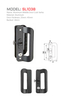 SL1038 Modern luxury Aluminium narrow 85 mmPassword Aluminum Sliding Door Lock Modern designed stainless steel sliding door lock with zinc material body 