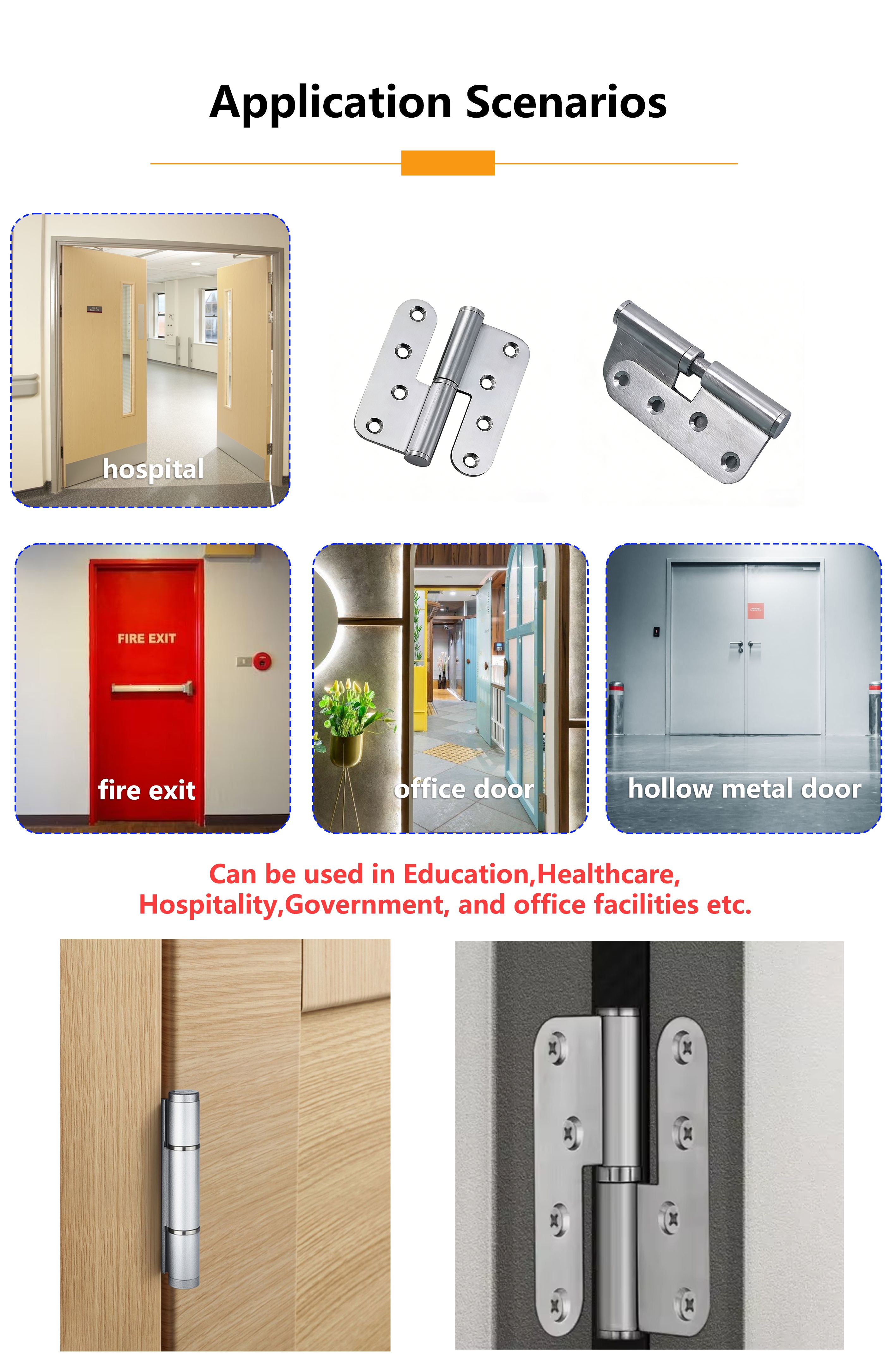 Stainless Steel L Shape Lift Off Hinge Removable Radius Butt Hinge For Door Hardware Replacement Accessories