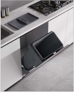 FLB-450-35 Multi Fit Bin with Pull out handle type with soft closing sides