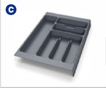 C376 Classical Tray with fixed slots to fit to the drawer width 