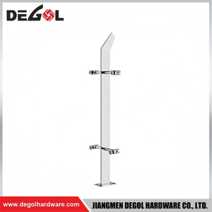End Mount Glass Railing Post Firm Clamp Secure Fix For Frameless Panel Glass